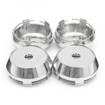 4Pcs a set 60mm Silver ABS Plastic Car Wheels Center Caps Hub Cover Hubcap Emblem
