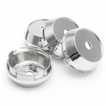 4Pcs a set 60mm Silver ABS Plastic Car Wheels Center Caps Hub Cover Hubcap Emblem