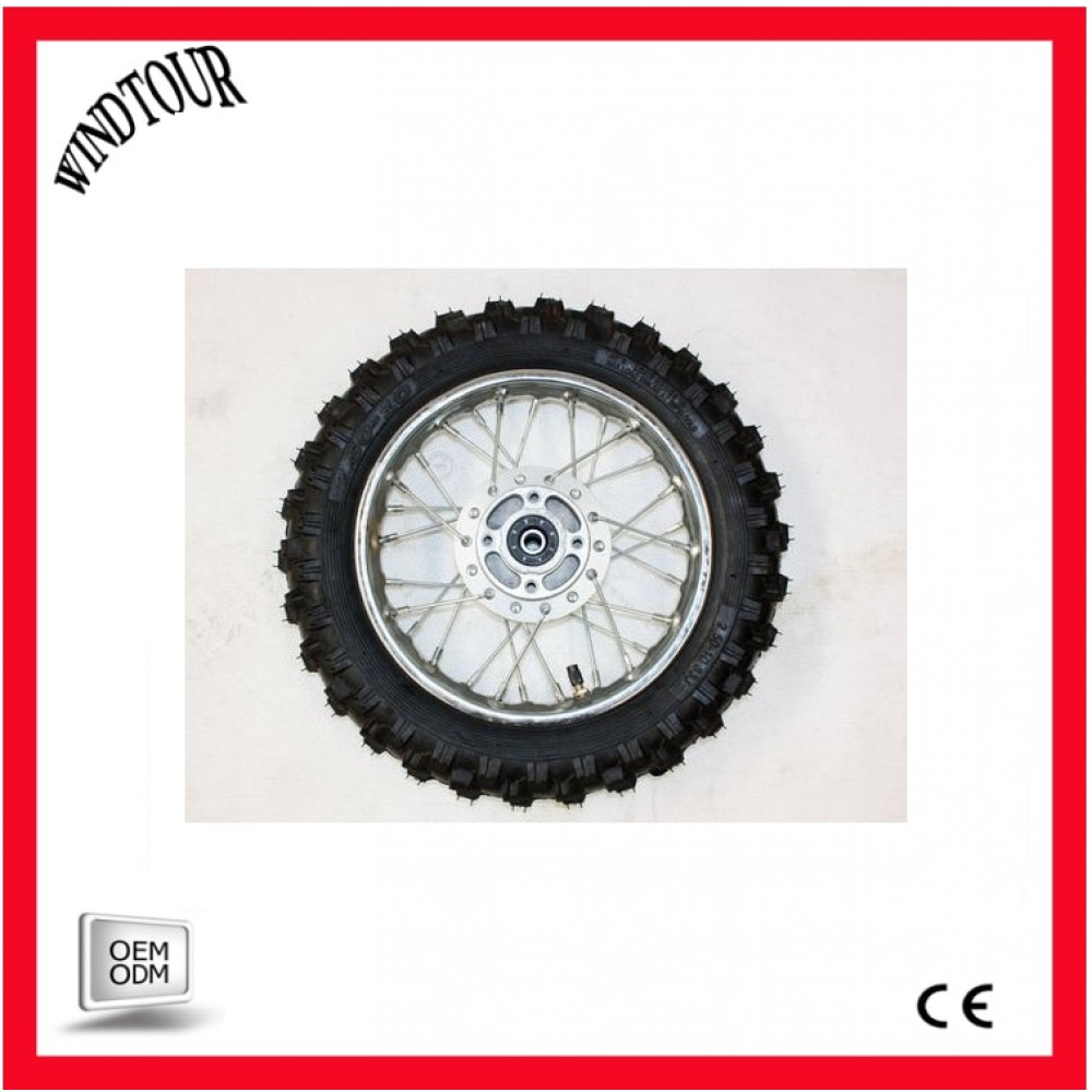 2.50- 10 Inch Front Disc Brake Wheel Rim + Tyre Tire PIT PRO Trail Dirt Bike