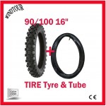 90/100-16 Motocross MX pit bike Dirtbike Dirt bike Tyre Tire + Tube
