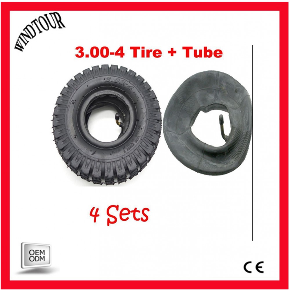 4x Mini Pocket ATV TYRE + TUBE 3.00-4 Tire 9x3.5-4 Quad Wheel Front Rear 49cc 47