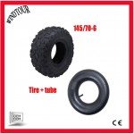145/70 - 6 inch Front Rear Tyre Tire + Tube 90 110cc Quad Dirt Bike ATV Buggy