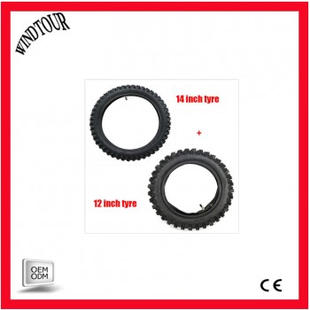 60/100- 14 Front 80/100- 12 inch 3.00-12 Rear Tyre Tire +TUBE PIT Dirt bike