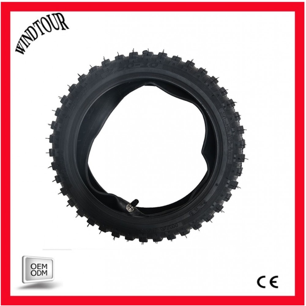 2.50-10 Inch Front Knobby Tyre Tire + Tube PIT PRO Trail Dirt PW50 Bike