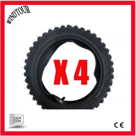 4pcs 2.50-10 Inch Front Knobby Tyre Tire + Tube PIT PRO Trail Dirt PW50 Bike