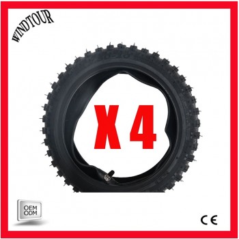 4pcs 2.50-10 Inch Front Knobby Tyre Tire + Tube PIT PRO Trail Dirt PW50 Bike