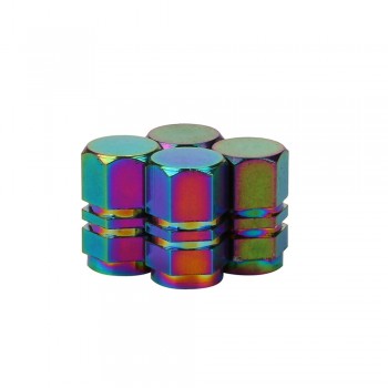 4PCS Neon lights Color Aluminum Car tire valve caps Bullet Grenade design Car Truck Air Port Cover Tire Rim Valve Wheel Stem Cap