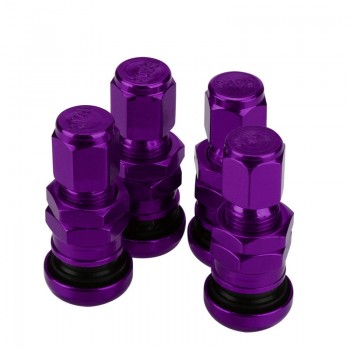 4pc Hot New Arrival Car-styling Durable Set Bolt-in Aluminum Car Tubeless Wheel Tire Valve Stems With Dust Caps