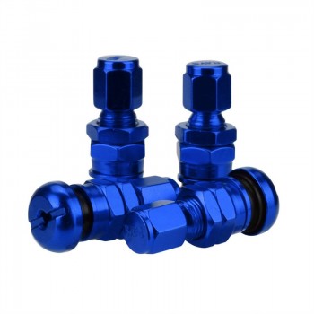 4pc Hot New Arrival Car-styling Durable Set Bolt-in Aluminum Car Tubeless Wheel Tire Valve Stems With Dust Caps