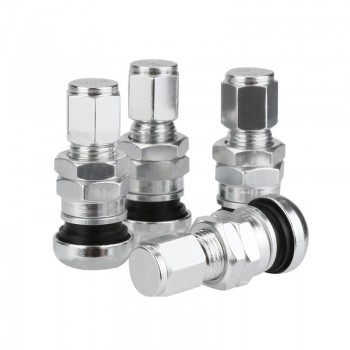 4pc Hot New Arrival Car-styling Durable Set Bolt-in Aluminum Car Tubeless Wheel Tire Valve Stems With Dust Caps