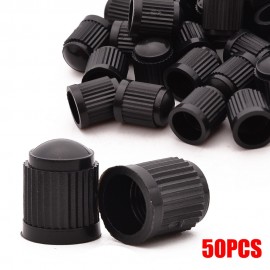 50pcs/lot Plastic Car Motorcycle Truck Wheel Tire Valve Stem Cap Dust Cover Lid Black Tyre Air Wheel Valve Stem Caps