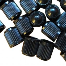 AUTO 100PCS HR168 Tubeless Tyre Wheel Stem Air Valve Caps Car Tire Valve Caps Auto Truck BikeDust Dustproof Caps Black Plastic