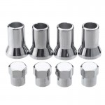 4pcs Tire Valve Stem Caps TR413 Chrome Car Truck Tire Wheel Tyre Valve Stem Hex Caps with Sleeve Covers  Auto Accessaries