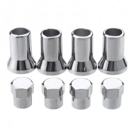 4pcs Tire Valve Stem Caps TR413 Chrome Car Truck Tire Wheel Tyre Valve Stem Hex Caps with Sleeve Covers  Auto Accessaries