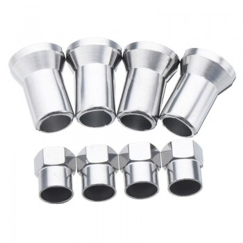 4pcs Tire Valve Stem Caps TR413 Chrome Car Truck Tire Wheel Tyre Valve Stem Hex Caps with Sleeve Covers  Auto Accessaries