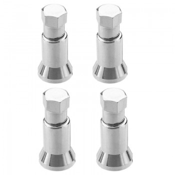 4pcs Tire Valve Stem Caps TR413 Chrome Car Truck Tire Wheel Tyre Valve Stem Hex Caps with Sleeve Covers  Auto Accessaries