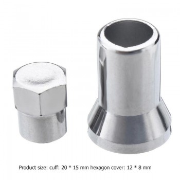 4pcs Tire Valve Stem Caps TR413 Chrome Car Truck Tire Wheel Tyre Valve Stem Hex Caps with Sleeve Covers  Auto Accessaries