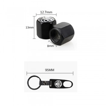 Metal Tire Valve Stem Caps For Land Rover Range Rover Sport Evoque L322 Vogue Vehicle Wheel Dust Air Cover Accessories Keychain