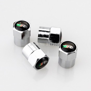 4 x Car Styling Stainless Zinc Alloy Car Tire Valve Caps Wheel Tires Valves Tyre Stem Air Caps Airtight Covers For Skoda VRS