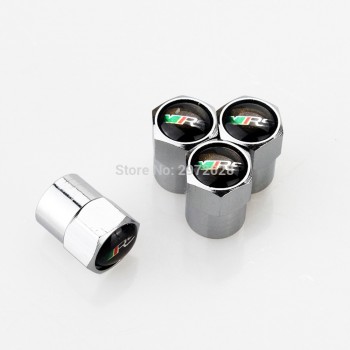 4 x Car Styling Stainless Zinc Alloy Car Tire Valve Caps Wheel Tires Valves Tyre Stem Air Caps Airtight Covers For Skoda VRS