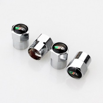 4 x Car Styling Stainless Zinc Alloy Car Tire Valve Caps Wheel Tires Valves Tyre Stem Air Caps Airtight Covers For Skoda VRS