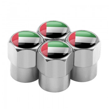 4pcs/set Car Motorcycle Bicycle Automobiles Wheel Tire Valve Caps Dust Cover metal national flag emblem car styling Accessories