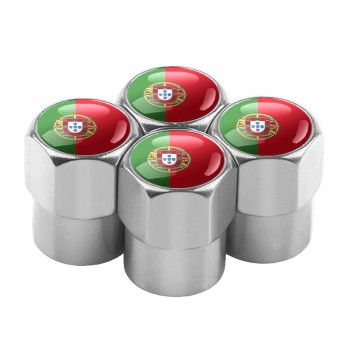 4pcs/set Car Motorcycle Bicycle Automobiles Wheel Tire Valve Caps Dust Cover metal national flag emblem car styling Accessories
