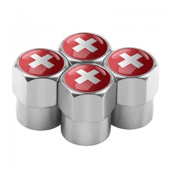 4pcs/set Car Motorcycle Bicycle Automobiles Wheel Tire Valve Caps Dust Cover metal national flag emblem car styling Accessories