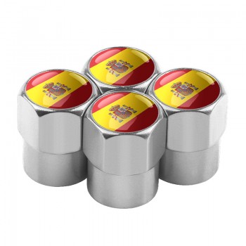 4pcs/set Car Motorcycle Bicycle Automobiles Wheel Tire Valve Caps Dust Cover metal national flag emblem car styling Accessories