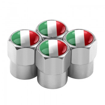 4pcs/set Car Motorcycle Bicycle Automobiles Wheel Tire Valve Caps Dust Cover metal national flag emblem car styling Accessories