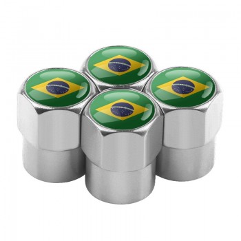 4pcs/set Car Motorcycle Bicycle Automobiles Wheel Tire Valve Caps Dust Cover metal national flag emblem car styling Accessories