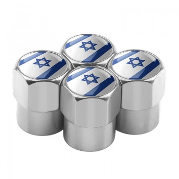 4pcs/set Car Motorcycle Bicycle Automobiles Wheel Tire Valve Caps Dust Cover metal national flag emblem car styling Accessories