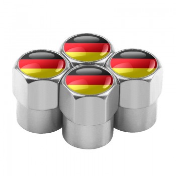 4pcs/set Car Motorcycle Bicycle Automobiles Wheel Tire Valve Caps Dust Cover metal national flag emblem car styling Accessories
