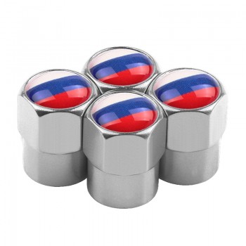 4pcs/set Car Motorcycle Bicycle Automobiles Wheel Tire Valve Caps Dust Cover metal national flag emblem car styling Accessories