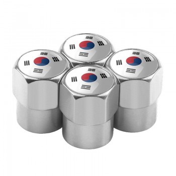 4pcs/set Car Motorcycle Bicycle Automobiles Wheel Tire Valve Caps Dust Cover metal national flag emblem car styling Accessories