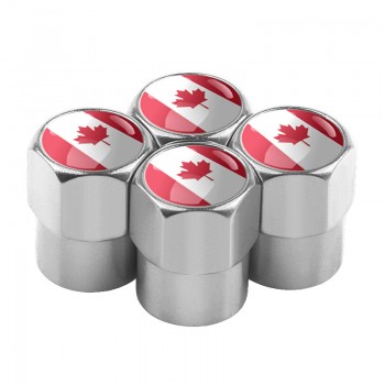 4pcs/set Car Motorcycle Bicycle Automobiles Wheel Tire Valve Caps Dust Cover metal national flag emblem car styling Accessories