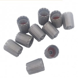 10pcs Durable Plastic Gray Tire Valve Stem Caps Tpms Tire Cap With Gasket To/yota