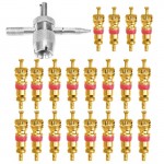 20Pcs/Set With 4-in-1 Car Tire Repair Tools Kit Car Air Condition Valve Cores Auto Truck Motorcycle Tyre Tire Valve Stem New