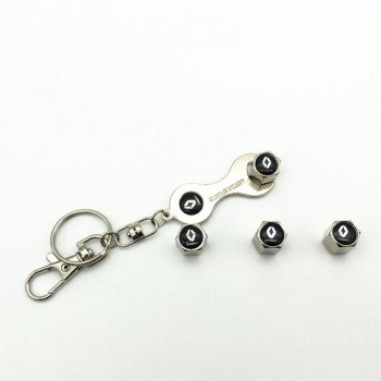 5pcs/lot Metal Keyring+Wheel Tire Valve Caps Stem case for Honda Renault BMW benz toyota hyundai VW  Nissan Ford KIA