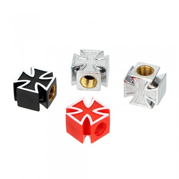 4pcs/lot Car Tire Air Valve Cap Covers Car Wheel Tyre Stem Air Caps Cross Style For Bicycle Motorcycle Car Styling Universal