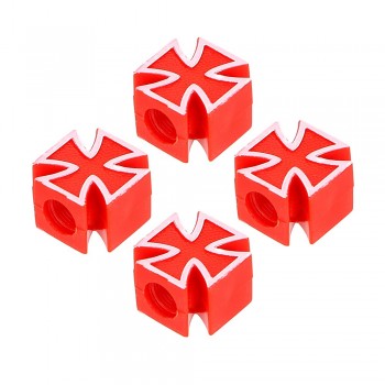 4pcs/lot Car Tire Air Valve Cap Covers Car Wheel Tyre Stem Air Caps Cross Style For Bicycle Motorcycle Car Styling Universal