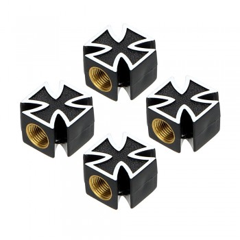 4pcs/lot Car Tire Air Valve Cap Covers Car Wheel Tyre Stem Air Caps Cross Style For Bicycle Motorcycle Car Styling Universal