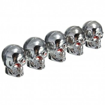 4pcs Fashion Skull Tyre Air Valve Stem Caps Dust Cover for Bike Car Truck