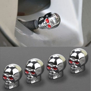 4pcs Fashion Skull Tyre Air Valve Stem Caps Dust Cover for Bike Car Truck