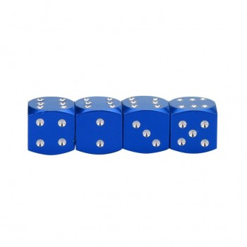 Car-styling AUTO 4Pc Dice Dust Valve Caps Car Motorcycles Electric Cars 80s Novelty Fun Retro August3