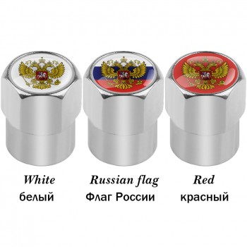 4pcs/set car-styling Russian Eagle Emblem Automobiles Wheel Tire Valve Caps Dust Cover metal car Decoration accessories