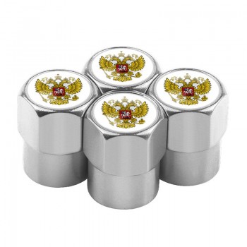 4pcs/set car-styling Russian Eagle Emblem Automobiles Wheel Tire Valve Caps Dust Cover metal car Decoration accessories