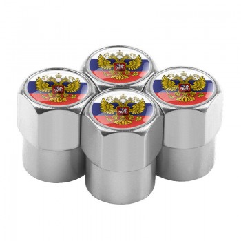 4pcs/set car-styling Russian Eagle Emblem Automobiles Wheel Tire Valve Caps Dust Cover metal car Decoration accessories