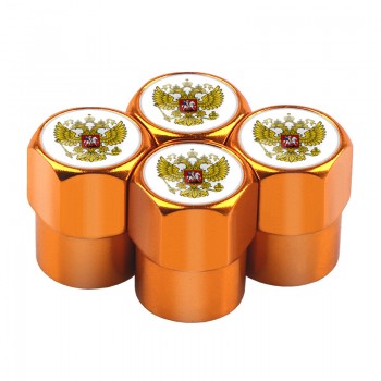 4pcs/set car-styling Russian Eagle Emblem Automobiles Wheel Tire Valve Caps Dust Cover metal car Decoration accessories