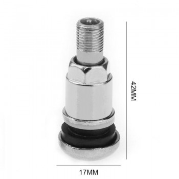 1pc/4pcs Bolt-in Stainless Steel Car Tubeless Wheel Tire Valve Stems Cap Hex With Dust Caps Car Inner Tube Valve Car Accessories